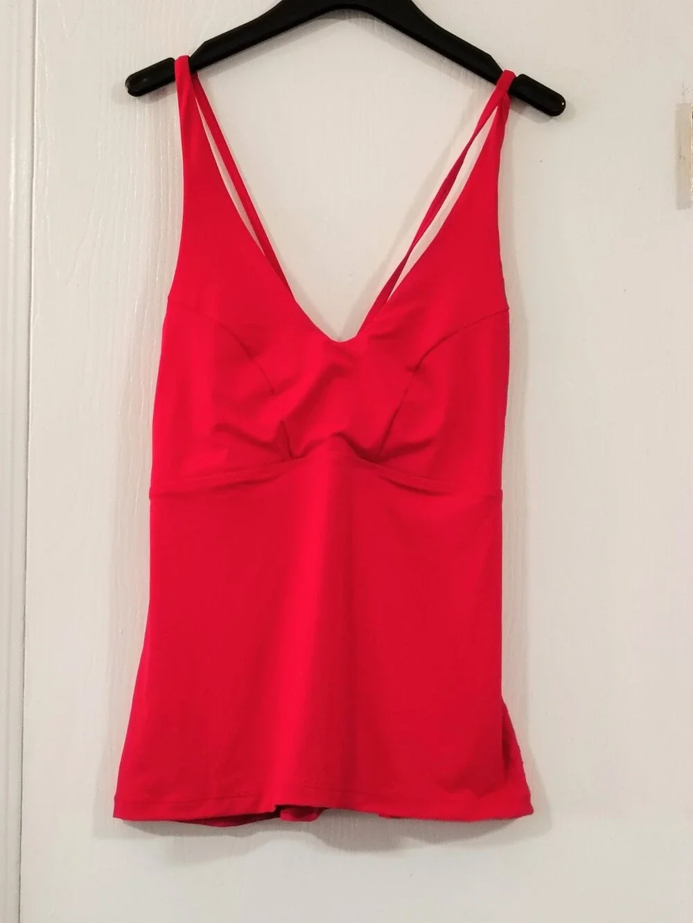 Athleta Triangle Tankini Matador Red Women's XL Beach Coastal Caligirl Swimsuit - Picture 5 of 9